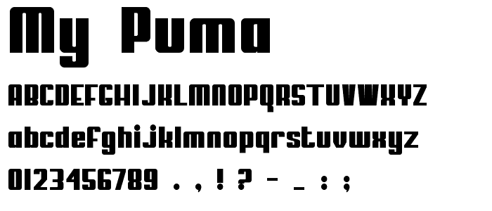 My Puma font